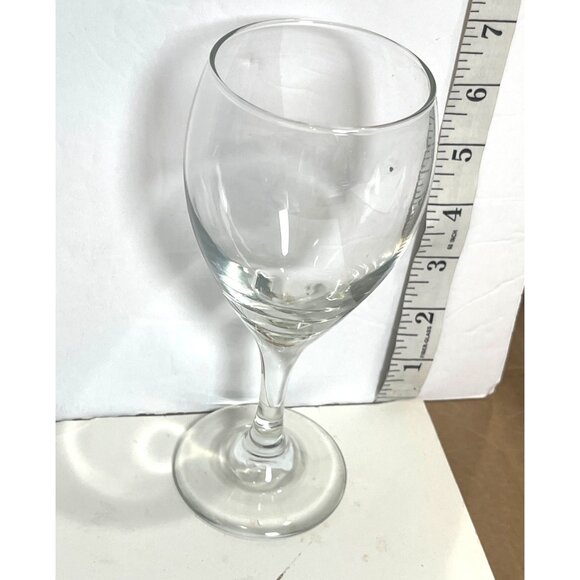 Set Of 2 Clear Glass Wine Goblets 7" & 6" Tall Stemware Elegant Dining - Picture 4 of 7